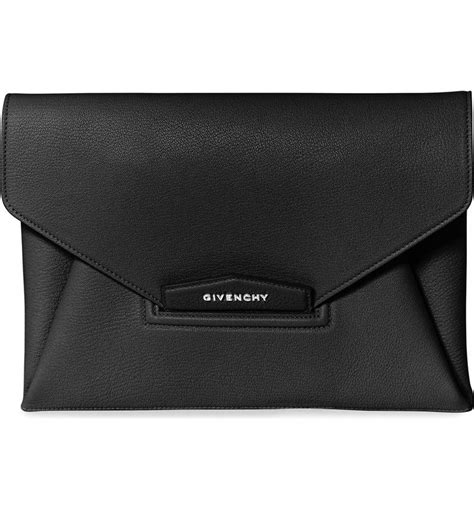 givenchy antigona envelope clutch black|givenchy medium antigona.